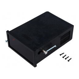 Carcasă ABS neagră 96x48x134mm DINS | Electronic-mag.ro | Componente Electronice