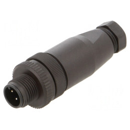 Mufă M12 tată DeviceNet/CANopen pe cablu | Electronic-mag.ro | Componente Electronice