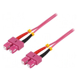 Patch cord fibră OM4 SC/UPC 3m roz | Electronic-mag.ro | Componente Electronice