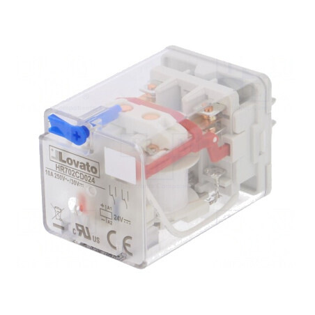 Releu Electromagnetic DPDT 24VDC 10A | Electronic-mag.ro | Componente Electronice