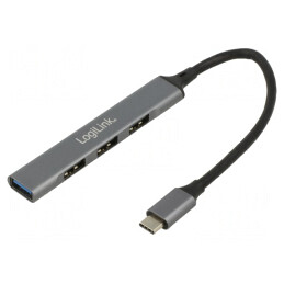 Hub USB 3.2 PnP 4 Porturi Gri 5Gbps | Electronic-mag.ro | Componente Electronice