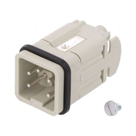 Conector HDC tată 5 pini 3 inserturi de contact | Electronic-mag.ro | Componente Electronice