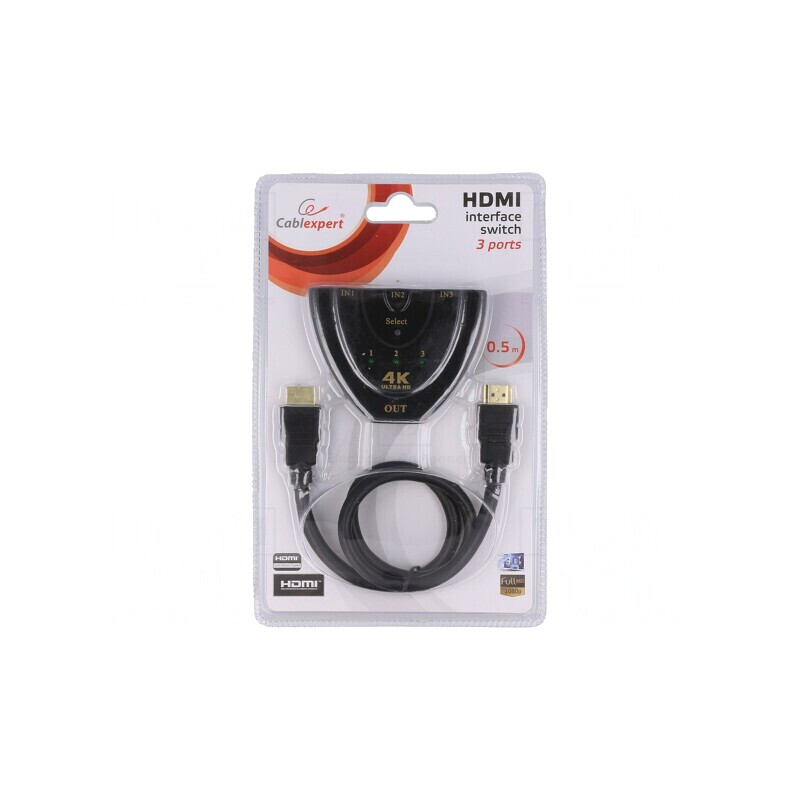 Comutator HDMI HDCP Negru 1.4 | Electronic-mag.ro | Componente Electronice