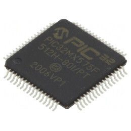 Microcontroler PIC32 512kB 2,3-3,6VDC SMD TQFP64