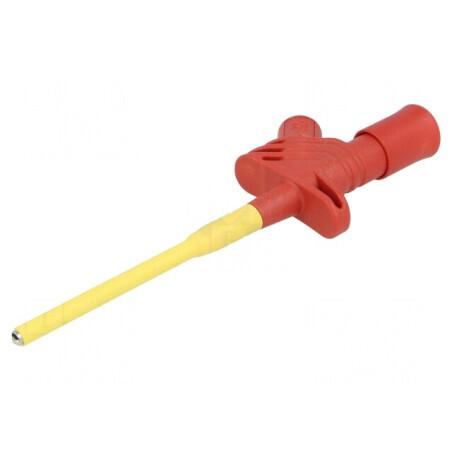 Clips de măsurare cu cârlig roșu 6A 1kVDC 4mm | Electronic-mag.ro | Componente Electronice