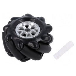 Roată neagră înşurubabilă Ø 60mm gumă | Electronic-mag.ro | Componente Electronice