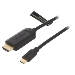 Adaptor HDMI 1.4 la USB C, 1.5m, Aurit, PVC | Electronic-mag.ro | Componente Electronice