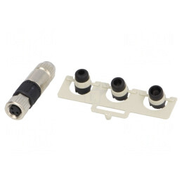Conector M8 Mamă 3 Pin Drept pe Cablu 4A 32V IP65 IP67 | Electronic-mag.ro | Componente Electronice