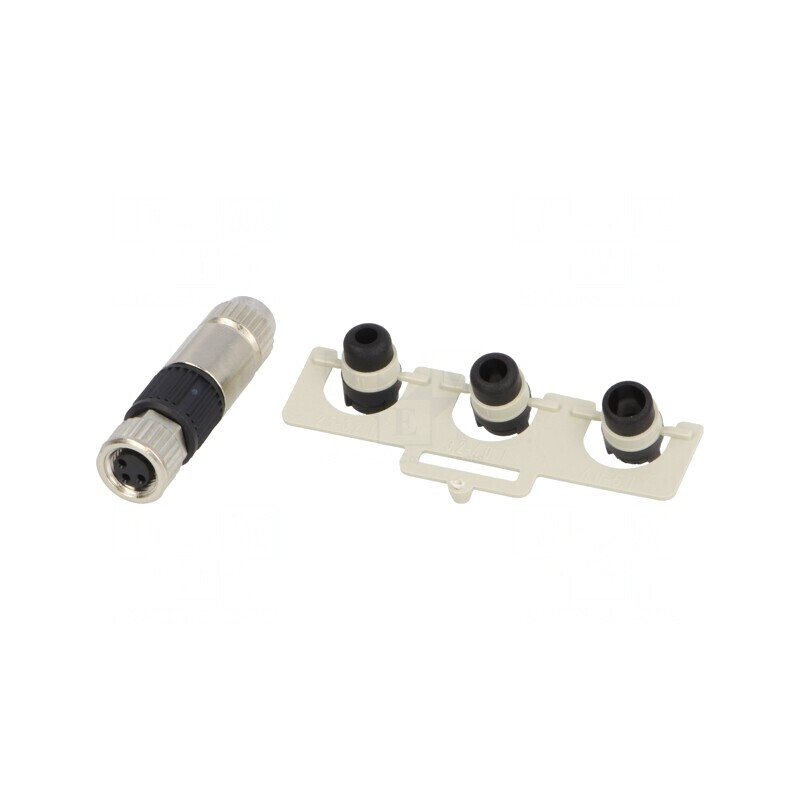 Conector M8 Mamă 3 Pin Drept pe Cablu 4A 32V IP65 IP67 | Electronic-mag.ro | Componente Electronice