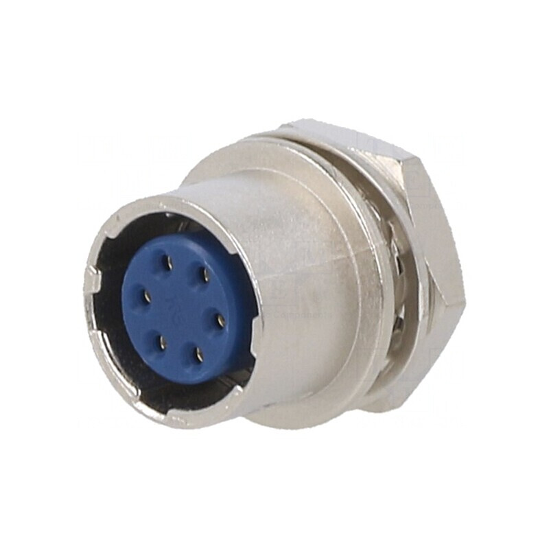 Conector Circular HR10 Push-Pull Soclu 6 PIN Aurit | Electronic-mag.ro | Componente Electronice