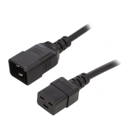 Cablu Alimentare IEC C19 la IEC C20 5m Negru 16A | Electronic-mag.ro | Componente Electronice