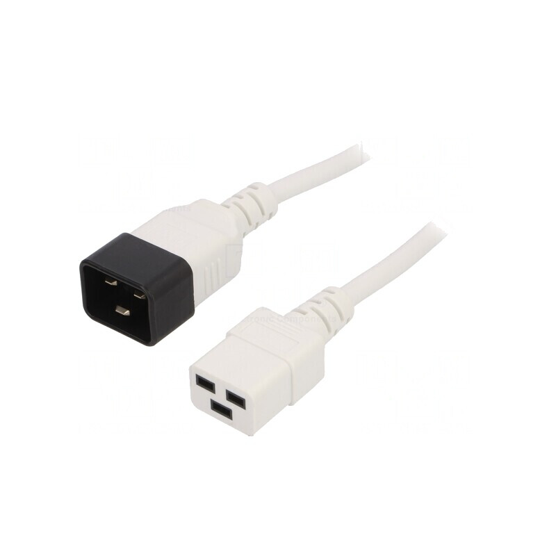 Cablu Prelungitor IEC C19-C20 5m Alb 16A 250V | Electronic-mag.ro | Componente Electronice Cablu Prelungitor IEC C19-C20 5m Alb 16A 250V | Electronic-mag.ro | Componente Electronice