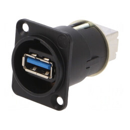 REVERSIBLE USB 3.0 GENDER CHANGER BLACK | NAUSB3-B