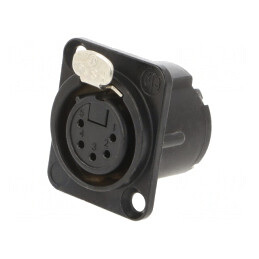 Conector XLR Mamă 5-Pin Negru | Electronic-mag.ro | Componente Electronice