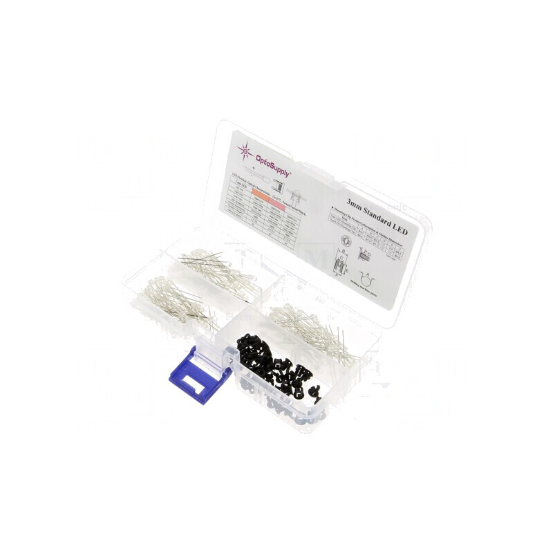 Set LED 3mm 170 buc Alb Cald/Natural/Rece 20mA | Electronic-mag.ro | Componente Electronice