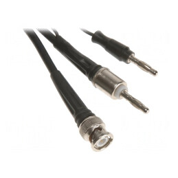 Cablu de măsurare BNC la banană 4mm 1m negru | Electronic-mag.ro | Componente Electronice