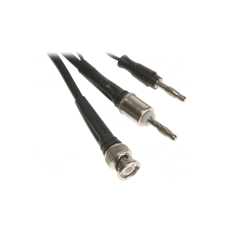 Cablu de măsurare BNC la banană 4mm 1m negru | Electronic-mag.ro | Componente Electronice
