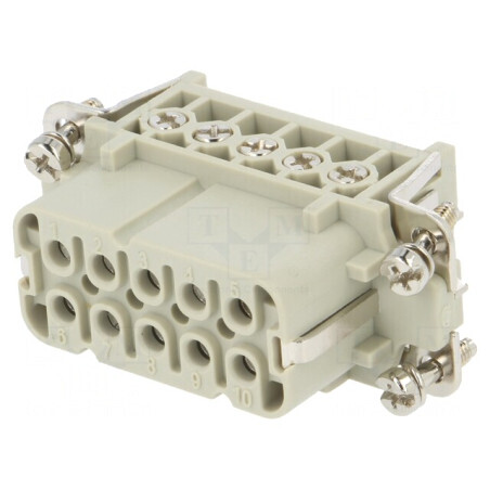 Conector HDC Inserturi Contact Mamă 10P 16A | Electronic-mag.ro | Componente Electronice