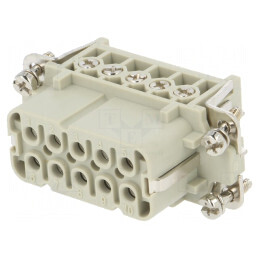Conector HDC Inserturi Contact Mamă 10P 16A | Electronic-mag.ro | Componente Electronice