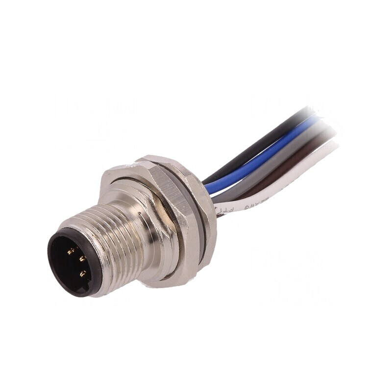 Soclu M12 5 PIN tată Profibus cabluri IP67 drept 60V | Electronic-mag.ro | Componente Electronice