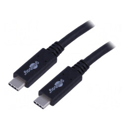 Cablu USB 3.2 USB-C 1m Negru 20Gbps | Electronic-mag.ro | Componente Electronice