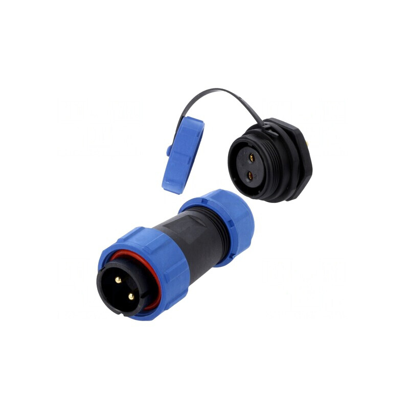 Conector Circular Tată-Mamă 2 PIN 3A IP67 500V Lipire | Electronic-mag.ro | Componente Electronice