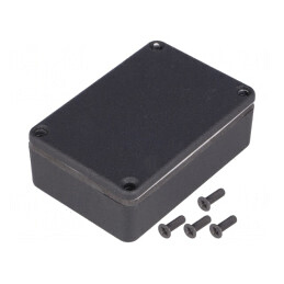 Carcasă universală aluminiu neagră 55x80x25mm | Electronic-mag.ro | Componente Electronice