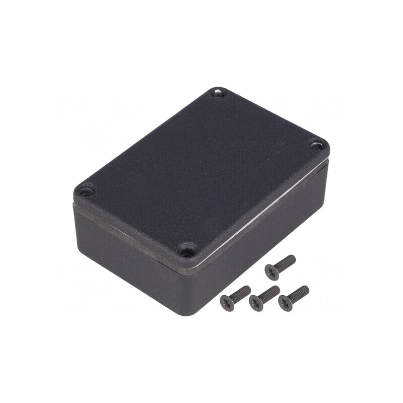 Carcasă universală aluminiu neagră 55x80x25mm | Electronic-mag.ro | Componente Electronice