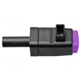 Clemă de laborator purpurie 300VDC 16A nichel | Electronic-mag.ro | Componente Electronice