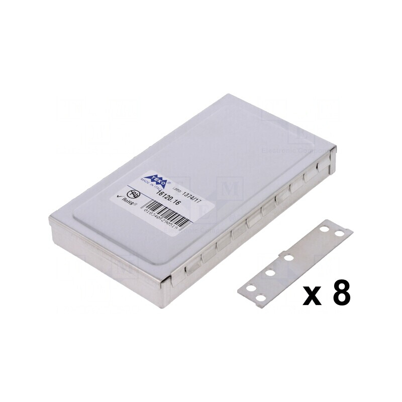 Carcasă ecranare oțel 68mm x 122mm x 17mm | Electronic-mag.ro | Componente Electronice