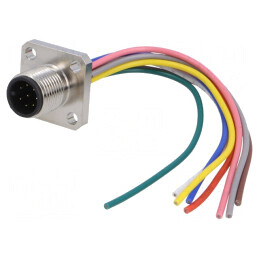 Soclu M12 8 pini tată IP67 30V 2A | Electronic-mag.ro | Componente Electronice