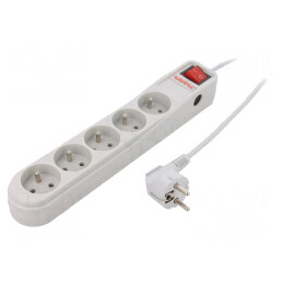 Prelungitor 5 Prize cu Protecție la Supratensiune 10A | Electronic-mag.ro | Componente Electronice