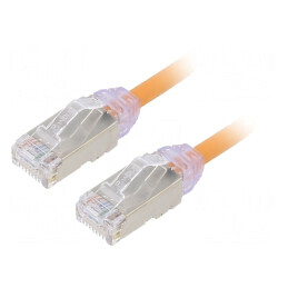 Cabl Patch F/UTP Cat6a Portocaliu 0.5m