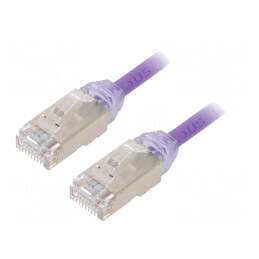 Patch cord F/UTP Cat6a LSZH Violet 0.5m | Electronic-mag.ro | Componente Electronice