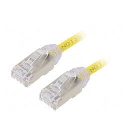Patch Cord F/UTP TX6A 0,5m Galben 28AWG LSZH | Electronic-mag.ro | Componente Electronice