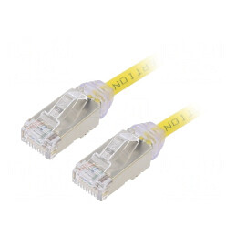 Patch Cord F/UTP TX6A 0,5m Galben 28AWG LSZH