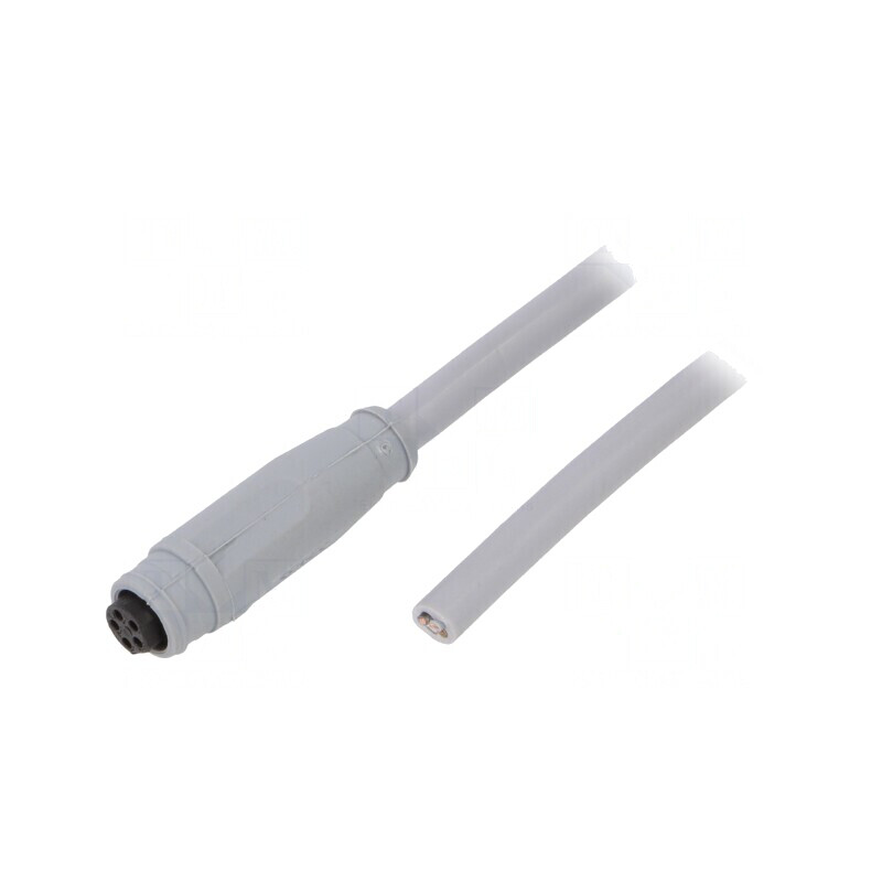 Conector M8 5m Mamă 5 PIN Drept IP67 30V PVC | Electronic-mag.ro | Componente Electronice
