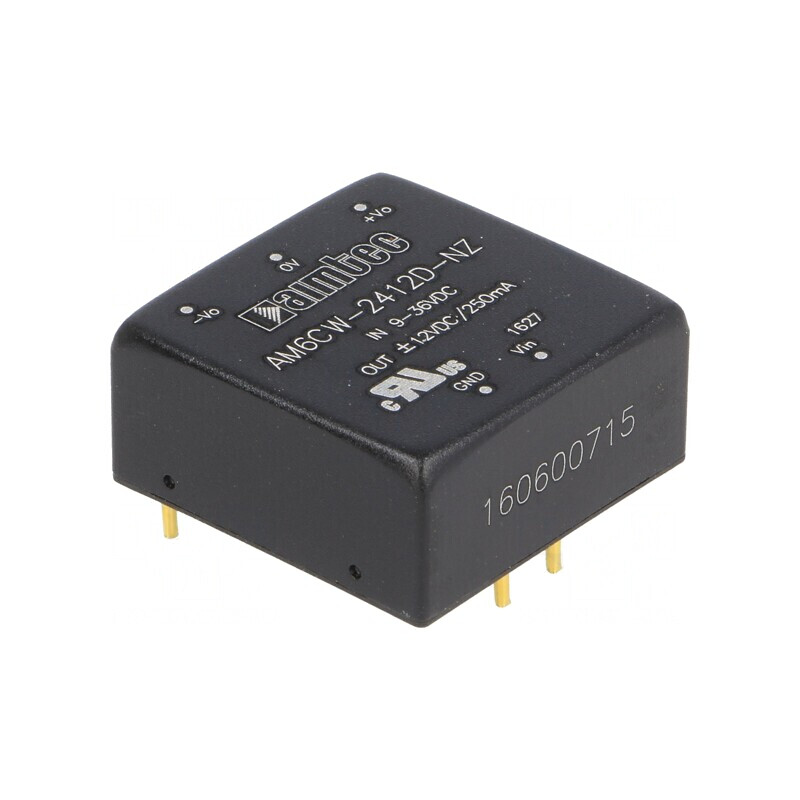 Convertor DC/DC 6W 9-36V la 12V/-12V | Electronic-mag.ro | Componente Electronice