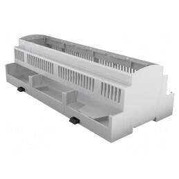 Carcasă pentru șină DIN gri 91x213x62mm 12 module | Electronic-mag.ro | Componente Electronice
