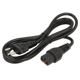 Cablu IEC C13 cu Blocare 2m | Electronic-mag.ro | Componente Electronice