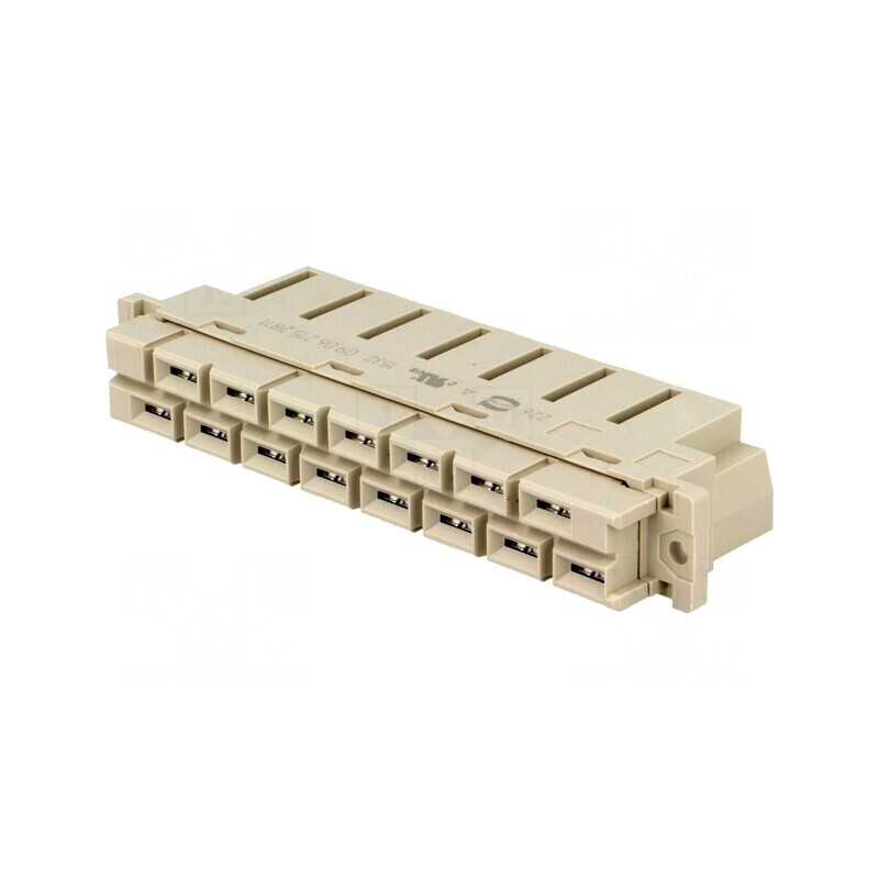 Mufă DIN 41612 tip H, 15 pini, 6.3mm pe cablu | Electronic-mag.ro | Componente Electronice