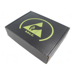 Cutie carton neagră ESD cu burete 267x216x64mm 100kΩ
