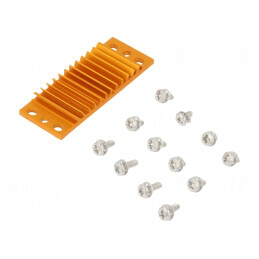 Radiator Extrudat cu Aripioare BGA Aurie 23x58mm | Electronic-mag.ro | Componente Electronice