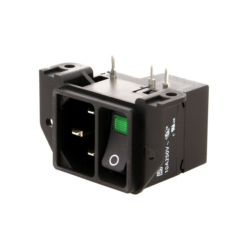 Conector Alimentare AC Soclu Tată 10A IEC 60320 C14 THT | Electronic-mag.ro | Componente Electronice Conector Alimentare AC Soclu Tată 10A IEC 60320 C14 THT | Electronic-mag.ro | Componente Electronice