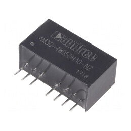 Convertor DC/DC 3W 36-75V la 5V/-5V SIP8 | Electronic-mag.ro | Componente Electronice