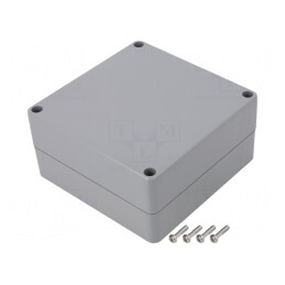 Carcasă universală 120x120x60mm ABS gri închis | Electronic-mag.ro | Componente Electronice