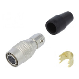 Conector circular HR10 push-pull mufă 2A argintat pentru lipire | Electronic-mag.ro | Componente Electronice
