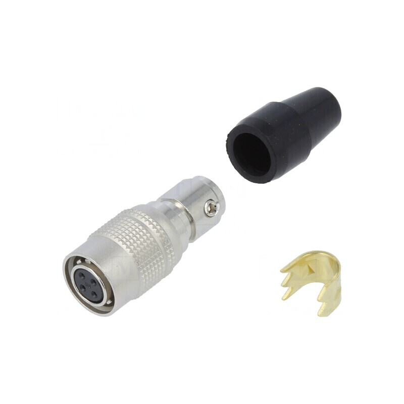 Conector circular HR10 push-pull mufă 2A argintat pentru lipire | Electronic-mag.ro | Componente Electronice