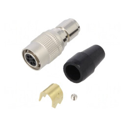 Conector circular HR10 push-pull mufă 2A cositorit crimpat | Electronic-mag.ro | Componente Electronice