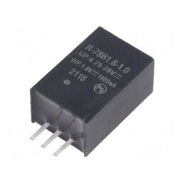 Convertor DC/DC 1.8W 4.75-26V la 1.8V 1A SIP3 | Electronic-mag.ro | Componente Electronice
